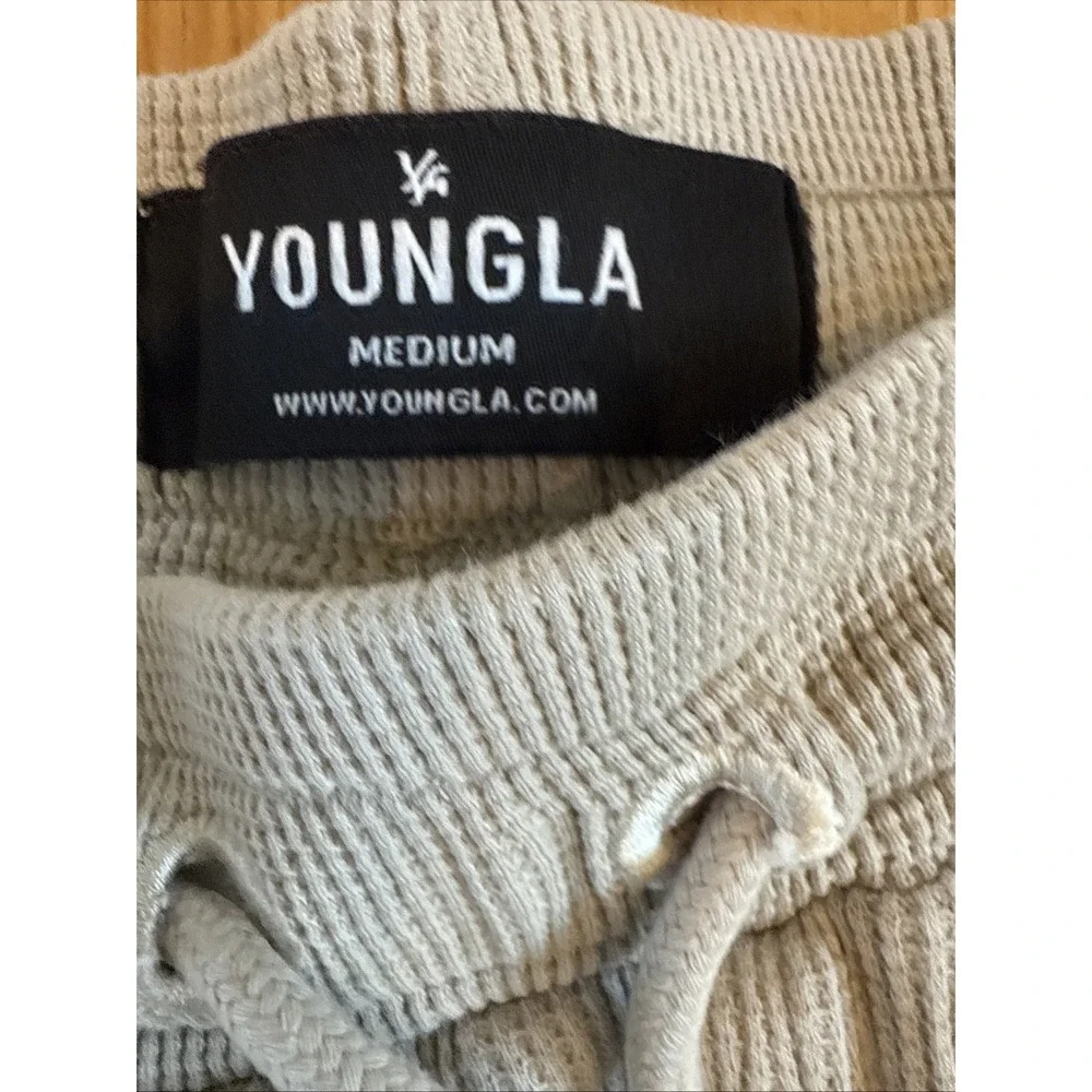 (2) Youngla Cargo Pants Mens Small Y2K Convoy Utility Streetwear Beige‎ & Green